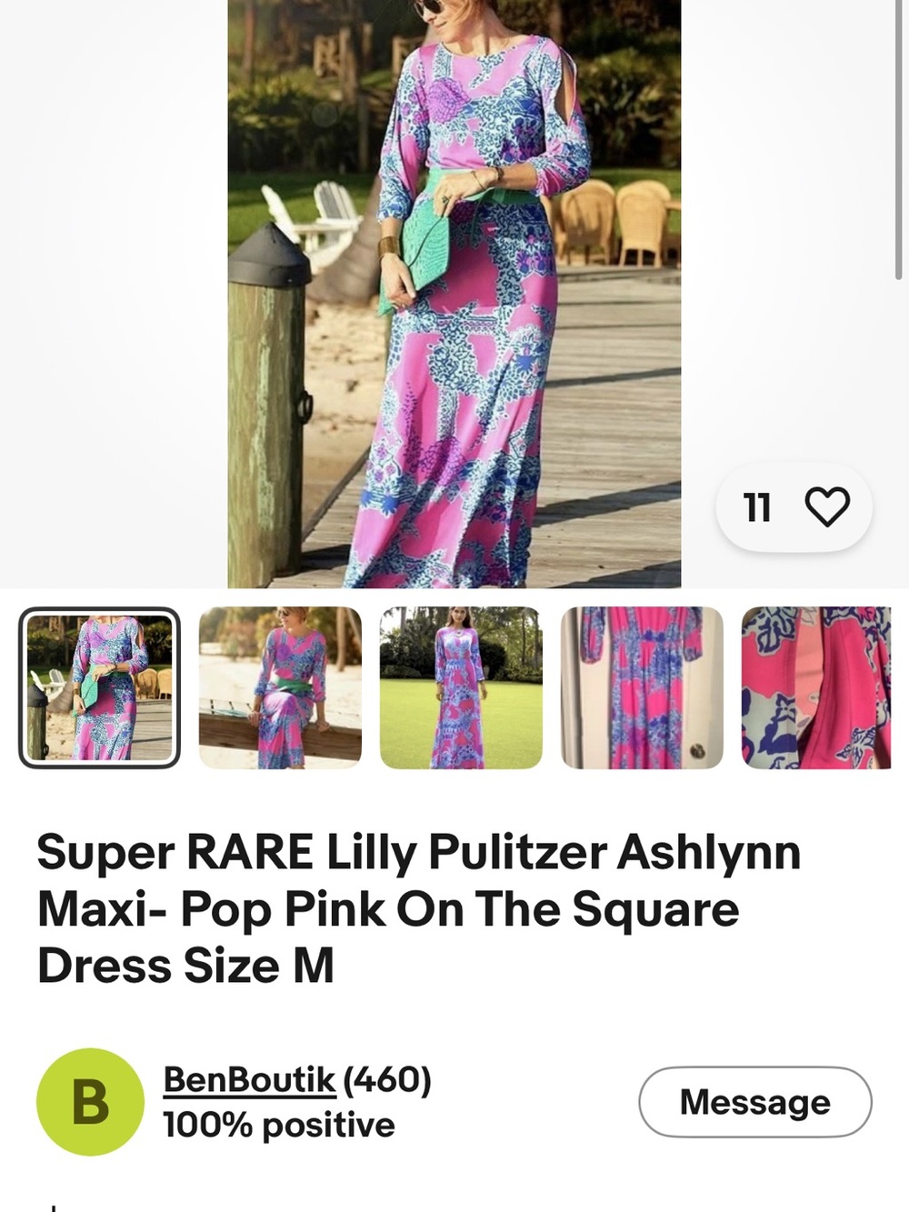 Lilly Pulitzer Ashlynn maxi pop pink on the square dress - Picture 12 of 12